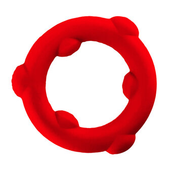 Oxballs - Spinner - Siliconen Cockring - Rood
