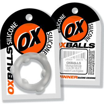 Oxballs - Spinner - Siliconen Cockring - Transparant