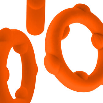Oxballs - Spinner - Siliconen Cockring - Oranje
