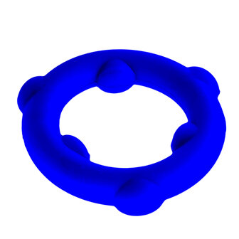 Oxballs - Spinner - Siliconen Cockring - Blauw