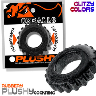 Oxballs - Plushy - Cockring &ndash; Black Mica