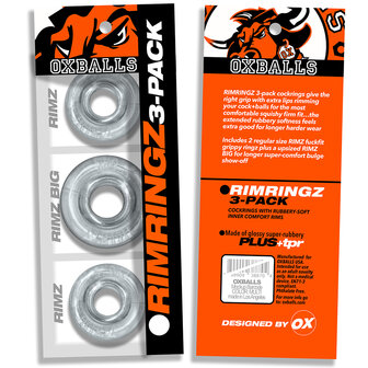 Oxballs - Rimringz - Multisize Pack 3 stuks - Transparant