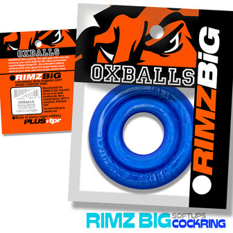 Oxballs - Rimz Big Softlips - Siliconen/TPR Cockring - Blauw