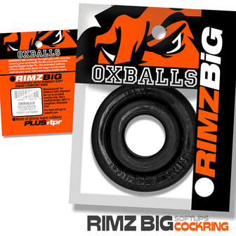 Oxballs - Rimz Big Softlips - Siliconen/TPR Cockring - Zwart