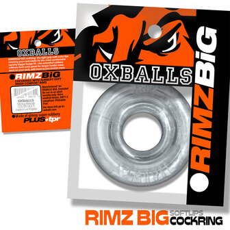 Oxballs - Rimz Big Softlips - Siliconen/TPR Cockring - Transparant