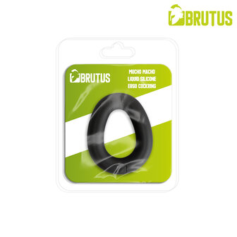 Brutus - Mucho Macho - Superzachte Siliconen Ergo Cockring - Zwart