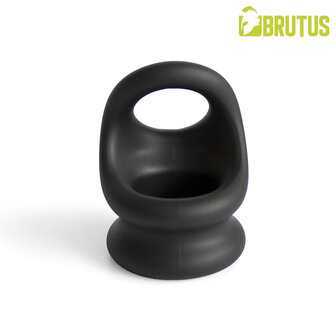 Brutus - Viceversa- Superzachte Siliconen Penis- en Scrotumring - Zwart