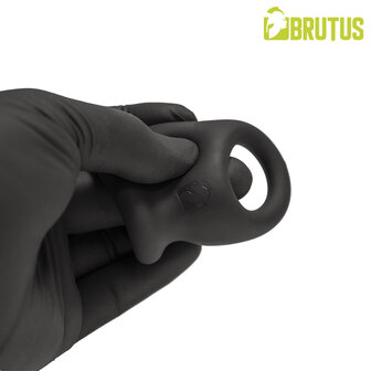 Brutus - Viceversa- Superzachte Siliconen Penis- en Scrotumring - Zwart