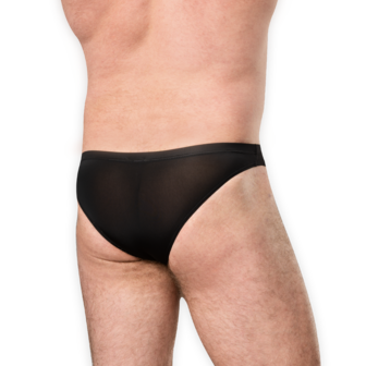 Amorable - Herenslip met Open Kruis - One Size - Zwart