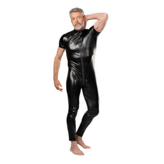 Amorable - Wetlook Heren Overall - Zwart - Maat M