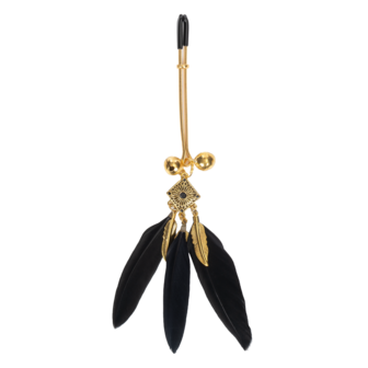 Rimba - Tepelklemmen met Veren - Zwart/Goud