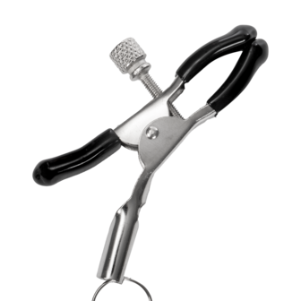 Rimba - Tepelklemmen met Zwarte Veertjes en Gouden Hangertjes  - Zwart/Goud