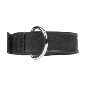 Rimba - Leren Cockstrap met Klittenband - Zwart
