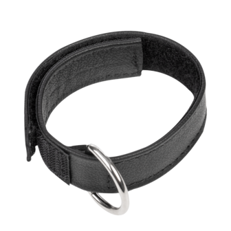 Rimba - Leren Cockstrap met Klittenband - Zwart