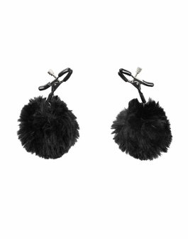 Rimba - Tepelklemmen met Pompons - Zwart
