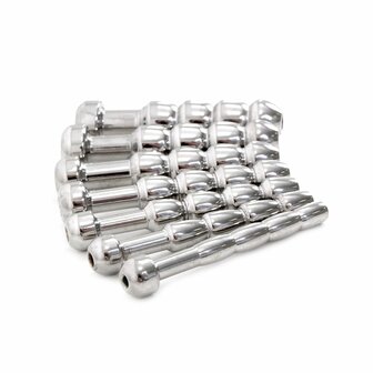 Kiotos - Penis Plug Set  - Urethral Trainer Kit - 7 Holle Penisplugs  - RVS