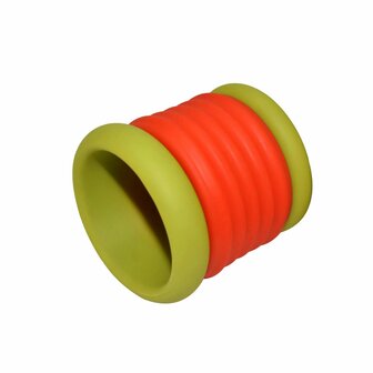 Kiotos - 2 in 1 Siliconen Cockring &amp; Ball Stretcher - Extra Hoog - Rood/Groen