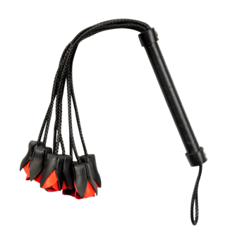 Rimba - BDSM Flogger met Rozen - Zwart/Rood