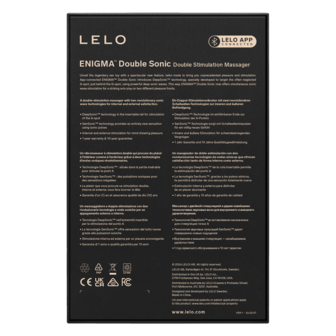 Lelo - Enigma Double Sonic - Drievoudige stimulatie - App Control - Zwart