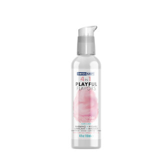 Swiss Navy - 4 in 1 Playful Flavors - Likbaar en Verwarmend Glijmiddel en Massage - Cotton Candy - 118 ml