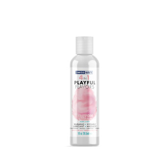 Swiss Navy - 4 in 1 Playful Flavors - Likbaar en Verwarmend Glijmiddel en Massage - Cotton Candy - 30 ml