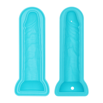LoveToy - Siliconen IJsblokjesvorm - Realistische Penis - Blauw