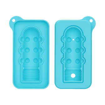 LoveToy - Siliconen IJsblokjesvorm - Mini Penis - Blauw