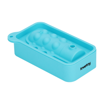 LoveToy - Siliconen IJsblokjesvorm - Mini Penis - Blauw