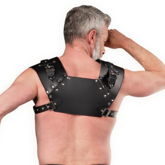 Rimba - Lederen Gladiator Borstharnas - Zwart