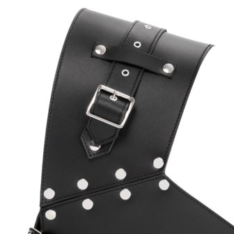Rimba - Lederen Gladiator Borstharnas - Zwart