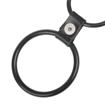 Rimba - Triple Cockring Rubber - Zwart