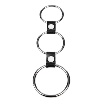 Rimba - Triple Cockring Metaal - Zwart