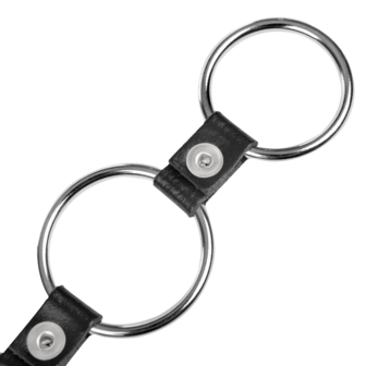 Rimba - Triple Cockring Metaal - Zwart