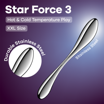 Satisfyer - Star Force 3 - RVS Dildo