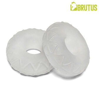BRUTUS ICE - Silasoft Fat Donut Cockring - Transparant