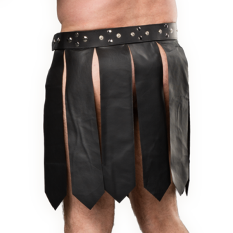 Rimba - Lederen Gladiator Herenrok - Zwart