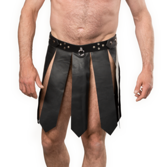 Rimba - Lederen Gladiator Herenrok - Zwart