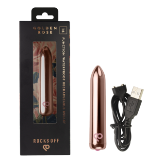 Rocks-off - Oplaadbare Bullet Vibrator - Ros&eacute; Goud