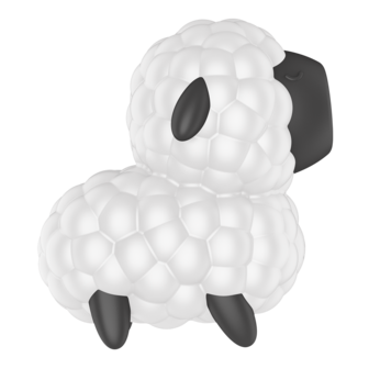 Satisfyer - Dreamy Sheep - Luchtdruk Vibrator - Zwart/Wit