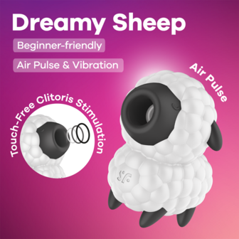 Satisfyer - Dreamy Sheep - Luchtdruk Vibrator - Zwart/Wit
