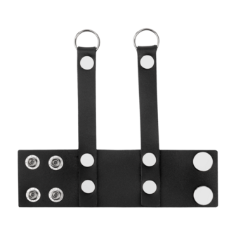 Rimba - Lederen ballstretcher met Riempjes voor Gewichten of Leiband - Zwart