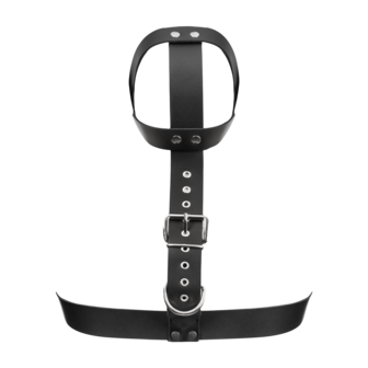 Rimba - Lederen Fixatie Hoofdharnas - Zwart