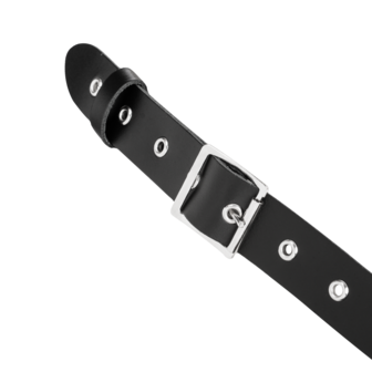 Rimba - Lederen Borstharnas met Halsband - Zwart