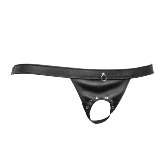 Rimba - Lederen Open Slip voor Heren - Zwart