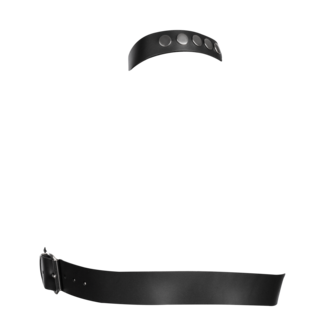 Rimba - Lederen Borstharnas met Halsband - Zwart