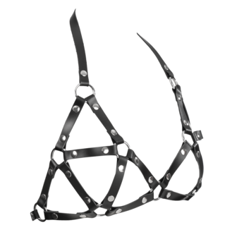 Rimba - Lederen Riemen-BH - Fetish Tuigje - Zwart