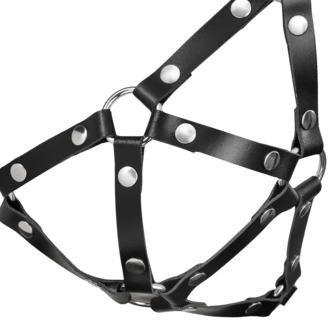 Rimba - Lederen Riemen-BH - Fetish Tuigje - Zwart
