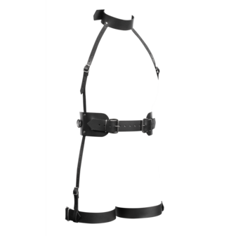 Rimba - Lederen Full Body Bondage Harnas - Zwart