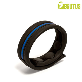 Brutus - Neopreen Cockstrap - Verstelbaar met drukknopen - Zwart/Blauw