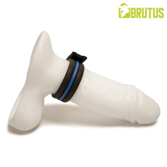 Brutus - Neopreen Cockstrap - Verstelbaar met drukknopen - Zwart/Blauw
